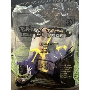 Pokemon Sun & Moon Lunala #3 McDonalds Happy Meal Toy 2017 Inc. Card New Sealed